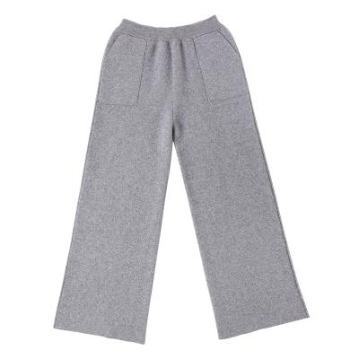 China Hot Selling High End Breathable Winter Casual Women's Wool Straight Long Pants for sale