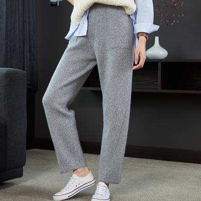 China New Fashion Anti-wrinkle Warm Winter Thicken Carrot Pants Ladies Woolen Pants for sale