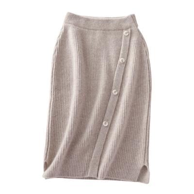 China Fashion New Winter Wheat Seven Breathable Needle Thickened Woolen Half-Length Skirt for sale