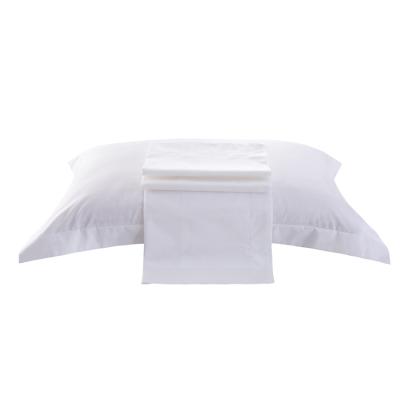 China Wholesale 40S Non-Toxic Comfortable White Sateen Cotton Natural Pillow Covers For Hotel for sale