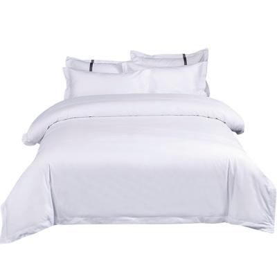 China Hotel Style White Oxford Satin 60s 300TC Nondisposable Hot Sale Linen Duvet Cover For Hotel for sale