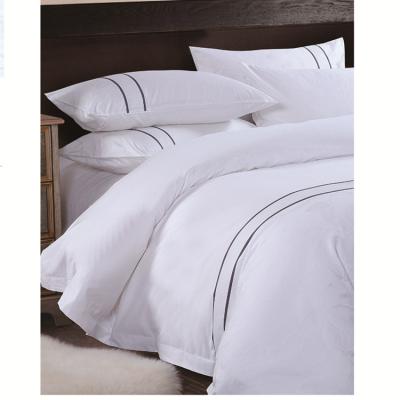 China Nondisposable Bamboo Cotton BLENDed Hotel Bedding Plain Queen Size Linen for sale