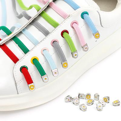 China Shoe Buckle Daisy Push Button Lace Buckle Diamond Metal Push Button Shoes Lock Buckle For Flats Lace Lock Shoe Decoration for sale