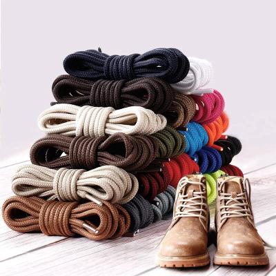 China Solid Round 21 Color Round Laces Polyester Classic Shoe Laces Boots Sneakers Lace Strings for sale