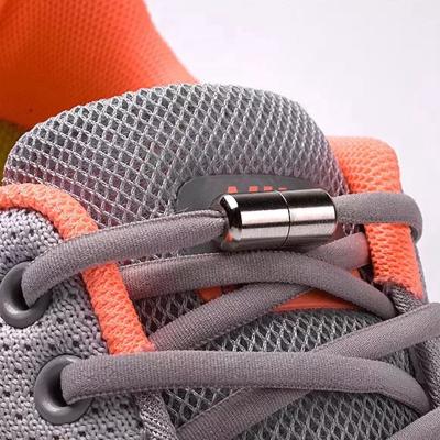 China Elastic Capsule Nylon Lock No Tie Laces Semicircle Shoe Laces For Kids And Adult Sneakers Lace Fast Lazy Lock Laces Strings for sale