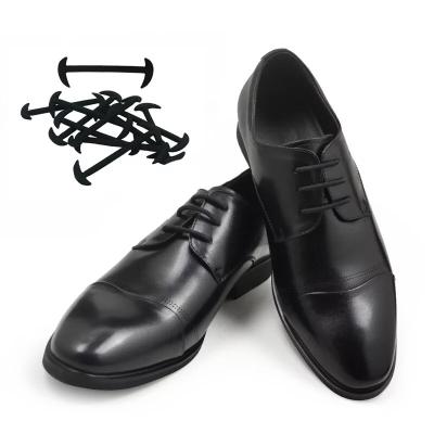 China Silicone Laces Sneakers Flat Leather Shoe Lace No Tie Laces Suitable Unisex Lazy Laces Elastic Silicone Laces for sale