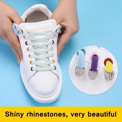 China Hot Selling Polyester No Tie Shoe Laces Elastic Outdoor 24colors Lazy No Tie Shoe Laces For Sale for sale