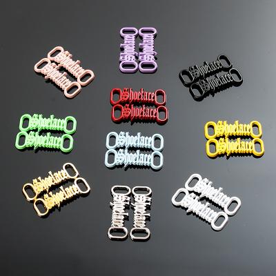 China Shoe Buckle Good Quality Lace Metal Lock Buckle Metal Buckle Laces Tips For Sale for sale