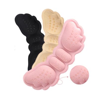 China Foot Pretection Foot Care Anti Keep Aware High Heel Insoles Butterfly Adjust Size Heel Liner Grips Protector Sticker Heel Pad for sale