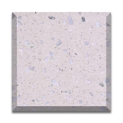 China Modern Full Body Balcony Flooring Tiles Table Milky White Terrazzo for sale