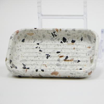 China Wholesale Modern Cheap Unique Luxury Stone Bathroom Eco-Friendly Stone Bathroom Terrazzo Soap Dish for sale