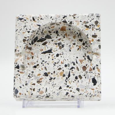 China Other Terrazzo Vendor Cool Portable Clear Fashionable Luxury Custom Ash Tray for sale