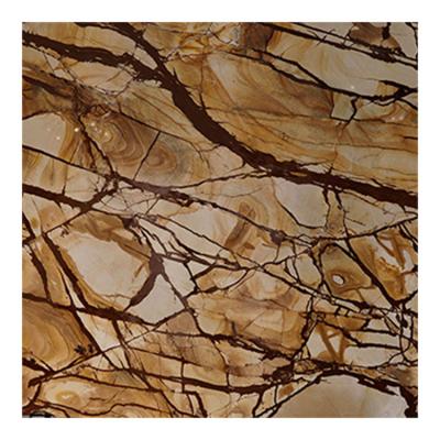 China Modern Roman Impression Yellow Natural Slab Stone Quartzite Tiles Matchbook Granite Marble Slabs Background for sale