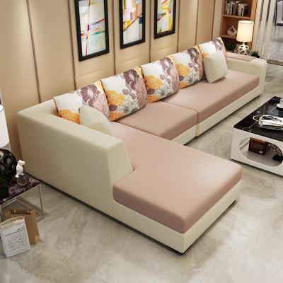 China 2020 hot sale latest sofa design sofa (height) adjustable L shape sectional corner for living room luxury exclusive western sofa customizable fabric for sale