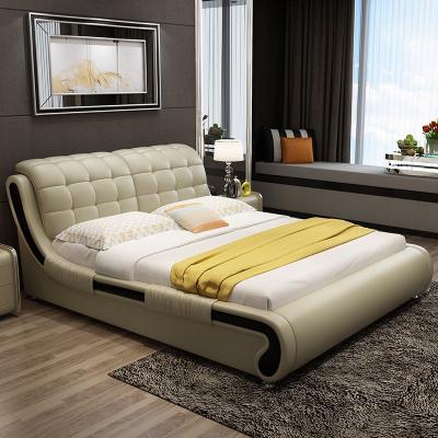 China 2020 Hot Sale Modern Adjustable Storage Mattress Double (Size) Smart Leather Bed For Bedroom for sale