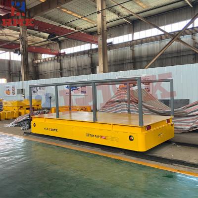 China 20 Tons battery power supply trolley coil track transfer platform zu verkaufen
