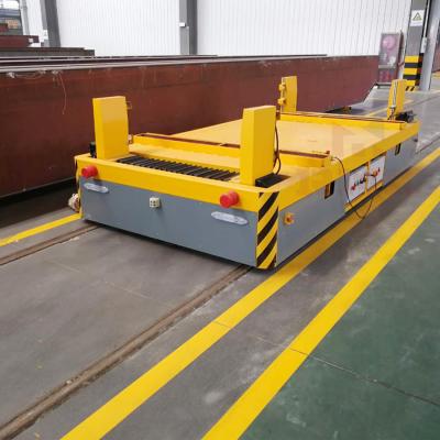 China Flat Table Powered Industrial Rail Cart for sale