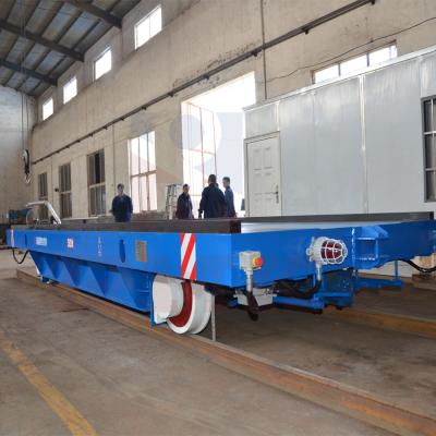 China Multi Function Heavy Duty Transport Trolley , 35T Radio Control Electric Flat Car for sale