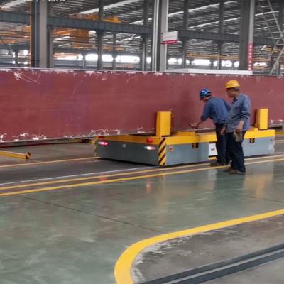 China 45 toneladas de vehículo dirigido carril auto de RGV para el metal industrial que transfiere la baja tensión en venta