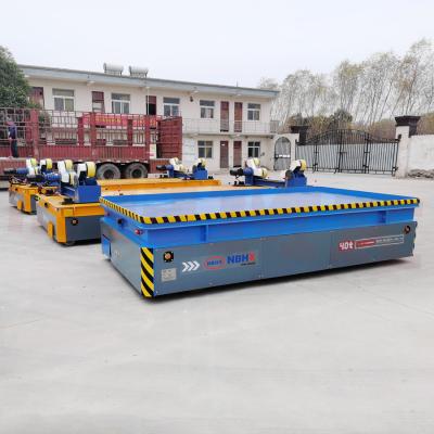 China Heavy Duty Transporter Platform Material Handling Battery Powered Transfer Trolley for sale