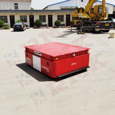 China 15 Ton Motorized Trackless Transfer Carriage Powered By Storage Battery For Auto Parts for sale