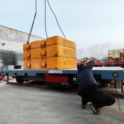 China 40 Tons Wireless Remote Control Rail Transfer Trolley For Molds Handling for sale