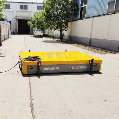 China carretillas autopropulsadas de los carros resistentes de la plataforma de 10 toneladas en piso del cemento en venta