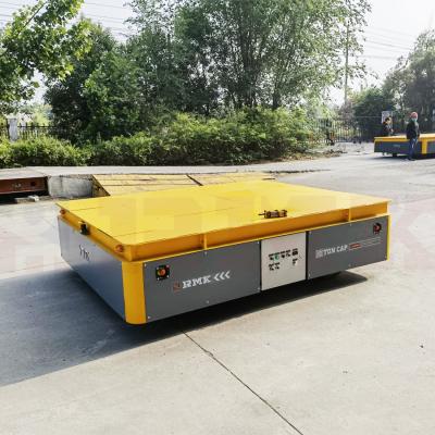 Cina 10 Ton Electric Flat Cart Heavy Duty Motorized Industrial Transfer Carts in vendita