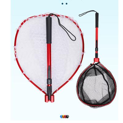 China Metal Safe Wholesale Fish Tool Silicone Collapsible Fishing Landing Net for sale