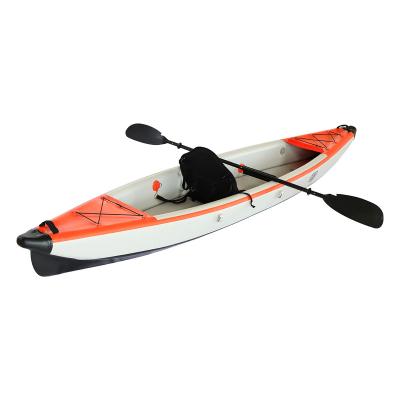 China PVC China Customized 3.90m Full Drop Point Single Seater Inflatable Fishing Kayak for sale