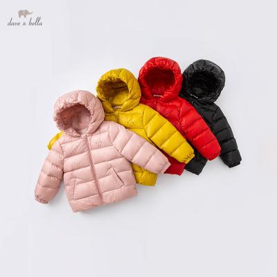 China DBJ20526 dave de bella winter regular baby unisex fashion cartoon ultra light down coat kids 90% white duck down coat kids padded jacket for sale