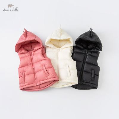 China DB19029 ultra light dave bella baby winter 90% duck down duck down vest unisex cartoon sleeveless 90% white duck down coat kids padding coat for sale