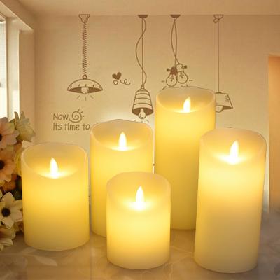 China Wedding Mini Plastic Wave Mouth Flickering LED Tea Light Flameless Battery Operated Candle Christmas Birthday Party Gift For Home Decor Led Candle (Battery Included) for sale