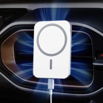 China New Type Hot Selling 15W 10W Qi Wireless Charger Magnetic Suction Bracket Pad LED Light Up Fast Charging Wireless Charger for iphone 12,11,pro,Xs,max for sale