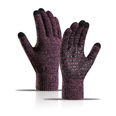 China Baby Gloves Scratch-Resistant Mittens Customized Your Own Logo Colorful Winter Touch Screen Gloves Warm Stretch Knit Gloves For Men And Women Touch Screen Gloves for sale