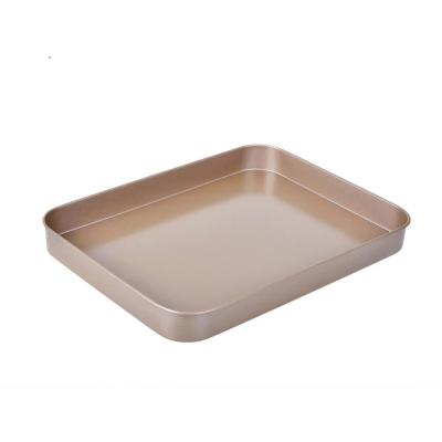 China Viable Non-Stick Baking Tool Kit Carbon Steel Brownie Pan Oven Pan Tray Cake Bread Ovenware Plate Stainle Rectangle 10inch Toaster for sale