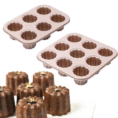 China Non Viable Cupcake Oven Biscuit Mold Pie Dishes Stick Cannele Mold Cake Molds Making Tray Home Kitchen Cook Bake DIY Baking Tools for sale