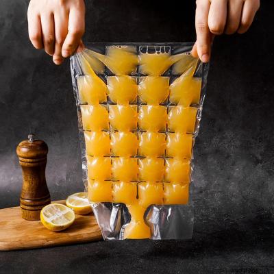 China 10pcs/pack Viable Ice Cube Mold Disposable Self-Sealing Ice Cube Bags Mold Bag Kitchen Transparent Faster Freezing Ice Tools for sale