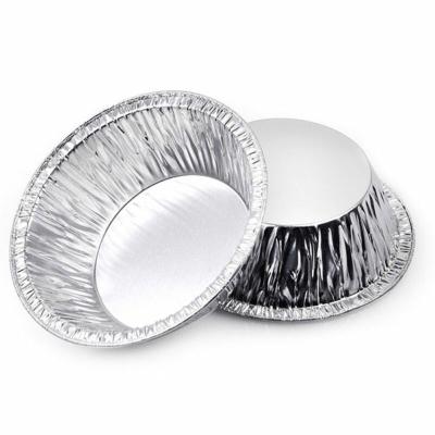 China 250pcs Viable Hot Selling Aluminum Foil Baking Egg Pan Cupcake Case Plate Mold Disposable Tart Tin for sale