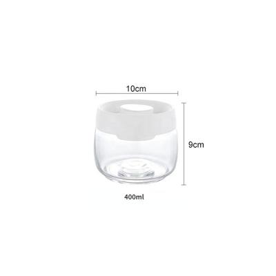 China Freshness Preservation Wholesale Vacuum Food Storage High Quality Clear Glass Jar For Kitchen Moisture Proof for sale