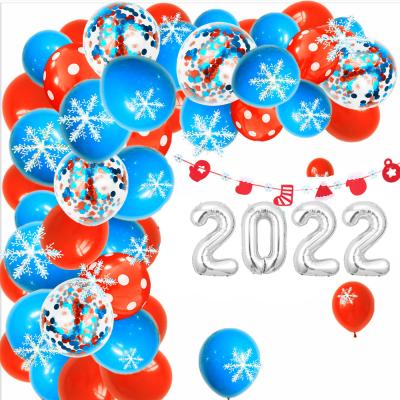 China Wholesale 2021 New Product Latex Garland Christmas Balloon Film Balloon Party Decoration Frozen Aluminum Arched for sale