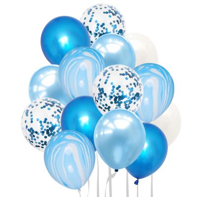 China Amazon Birthday Hot Sale 14pcs Marble Latex Balloon Set For Birthday, Wedding And Other Party Decoration Balloon Set for sale