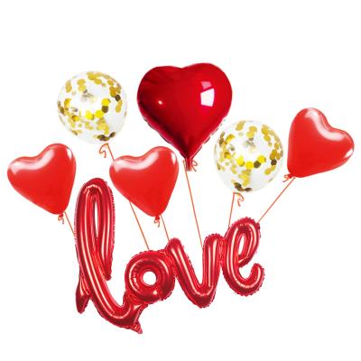 China Wedding Hot Selling Wedding Decoration LOVE One-Piece Balloon Set Wedding Valentine's Day Decoration Balloons for sale