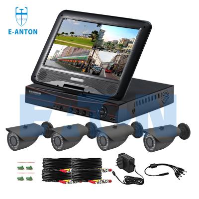 China 2016 hot selling 4CH 720P AHD camera kits with 10.1inch LCD screen AHD DVR for sale