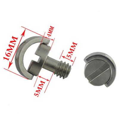 China Stainless Steel 1/4-20 Screw D-Clip Adapter Screw Camera 1/4 Mount Screw for sale