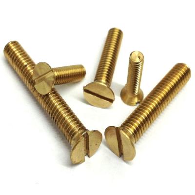 China Brass Screw Slotted Copper Set Screws With Flat Pan Screw Main Point for sale