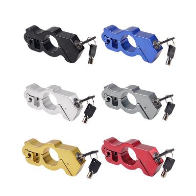 China Aluminum Alloy Motorcycle Handlebar Lock Scooter Security Lock Motorcycle Parts for sale