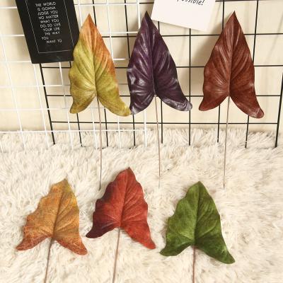 China Event Party Supplies Wall Art Simulation Plant Monstera Leaves Plastic Silk Fake Plant Autumn Leaves Artificial For Photoshoot Background for sale