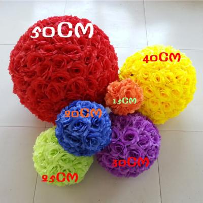 China Beautiful Artificial Flower Table Decor Flower Kissing Ball Colorful Top Floral Decoration Flower For Wedding Home Christmas Wall Backdrop for sale