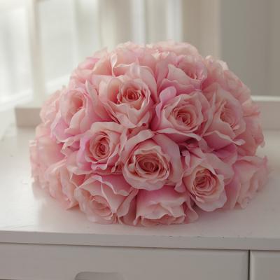 China Beautiful Colorful Artificial Silk Flower Ball Arrangement Rose Artificial Flowers Wedding Flower Flower Event Decoration Items for sale